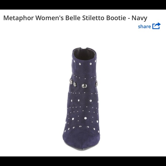 ❌SOLD❌❌Metaphor Stiletto Boots size 6 Navy Blue - Picture 2 of 4